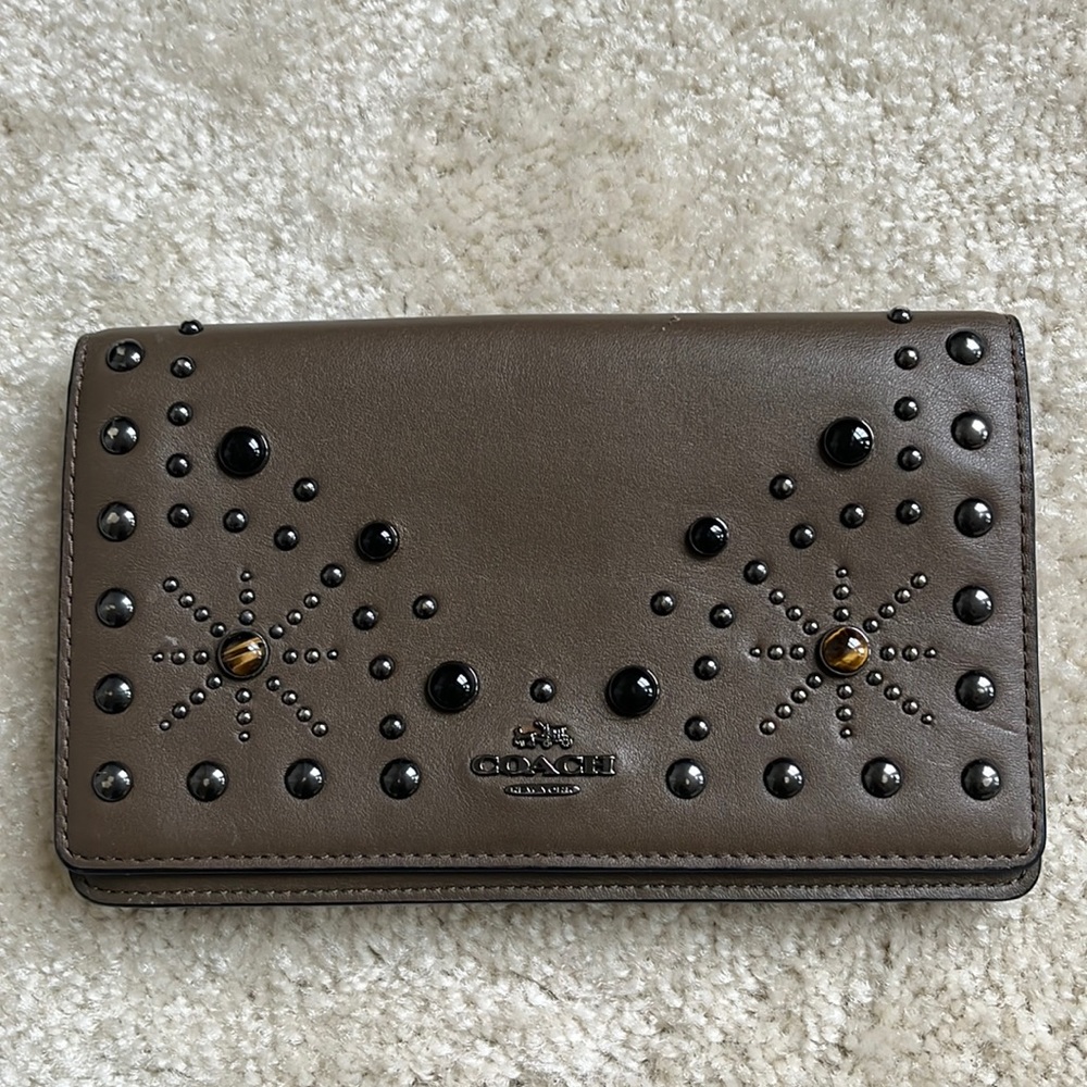 Coach small foldover clutch